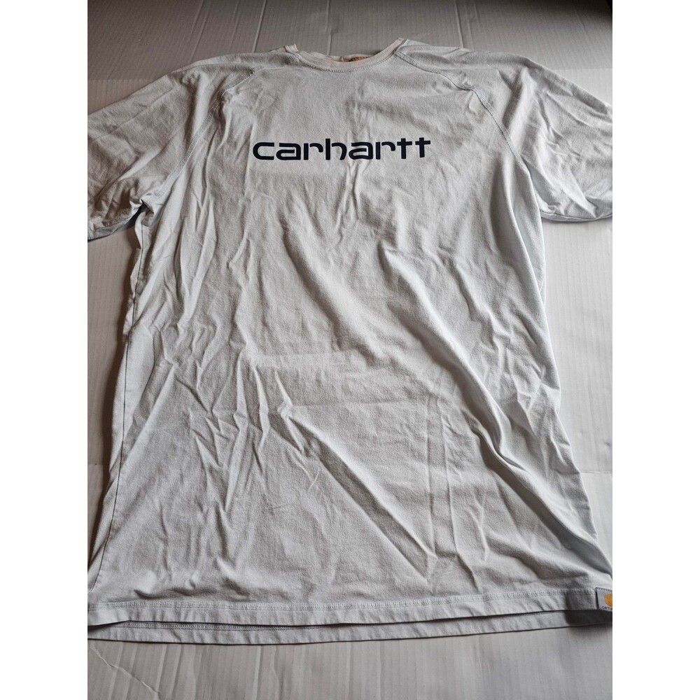 Carhartt Mens XL Tall Relaxed Fit T Shirt Gray Spellout Logo Spring 2020